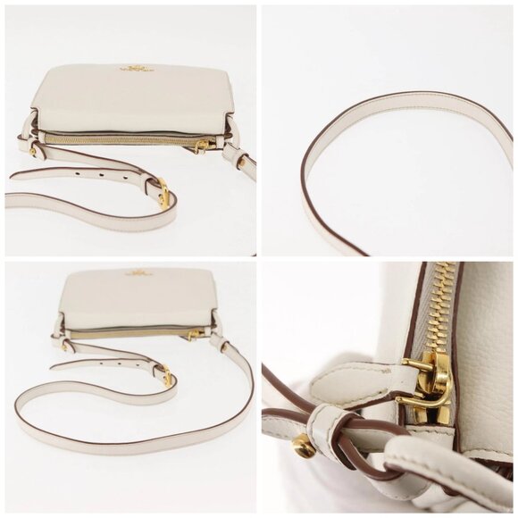 PRADA Shoulder Bag Leather White Gold Auth ep11182 - Picture 16 of 16